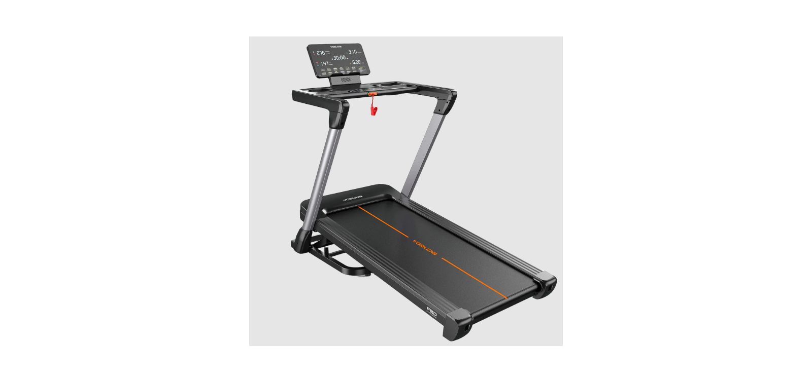 Yosuda Series TM2 Foldable Treadmill with Quiet Brushless Motor 0-18 Incline 0.6-8.7 mph Speed 380 lbs Capacity 18.1 Wide Belt for Home Gym