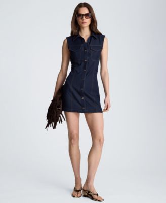 Kenneth Cole Women's Two Pocket Mini Shirt-Dress