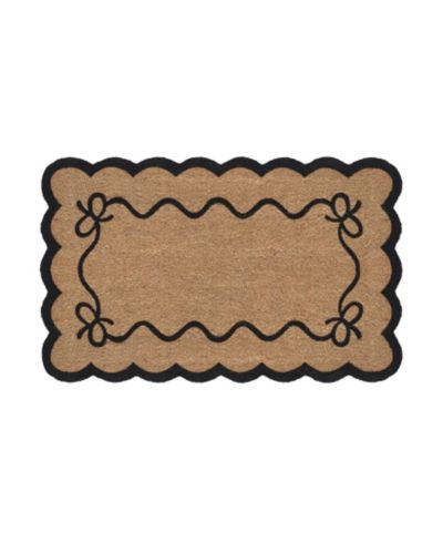 VCNY Home Bow Scalloped Edge Coir Outdoor Doormat, 30" x 48"