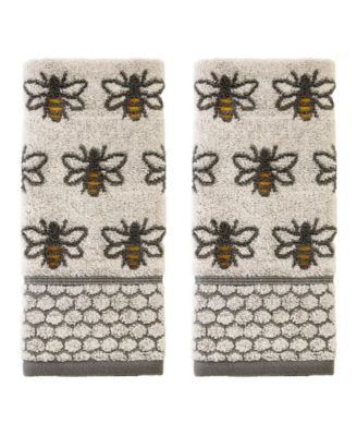 SKL Home Honey Bee Jacquard 2-Piece Hand Towel Set