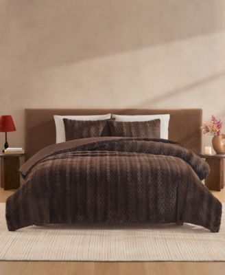 UGG® Lida Faux Fur 3-Piece Comforter Set, Full/Queen