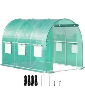Lovmor 6.5 FT Wood Polycarbonate Cold Frame Greenhouse for Outdoor Garden Storage