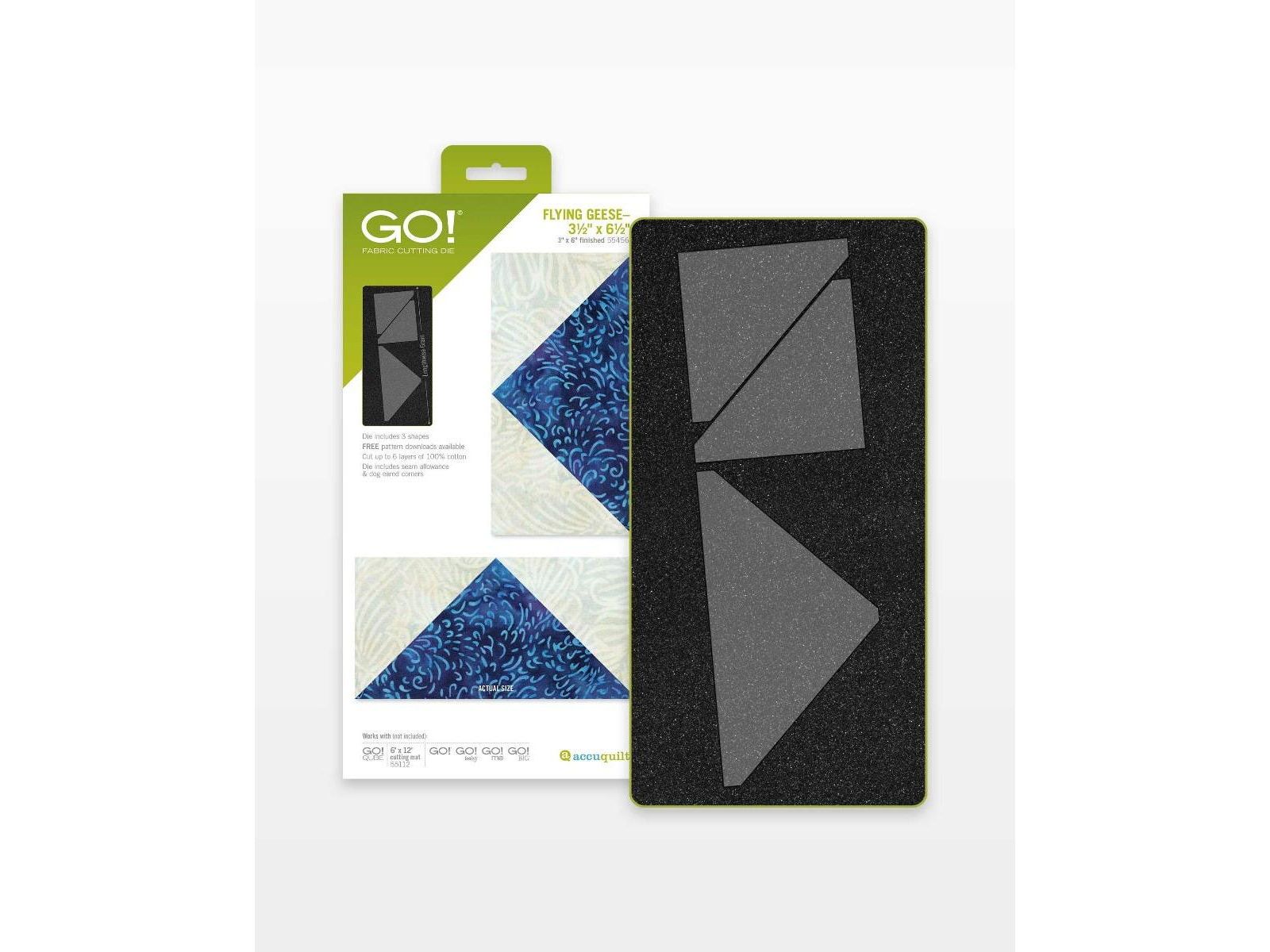 Вырубной штамп AccuQuilt GO Flying Geese-3 1/2" x 6 1/2" для квилтинга