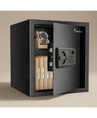 Bonsaii 1.2 Cu Ft Safe Box with Lighted Keypad, Type-C Emergency Power, Dual Steel Bolts and Removable Shelf for Home/Office Security