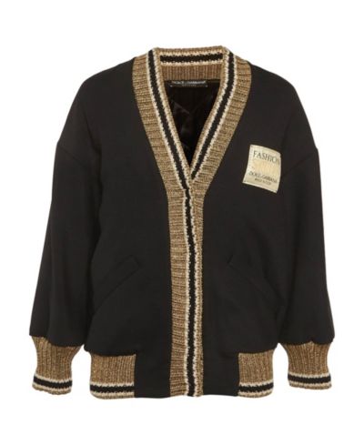Женская куртка Pre-Owned Dolce & Gabbana Lurex Knit Trim Gabardine
