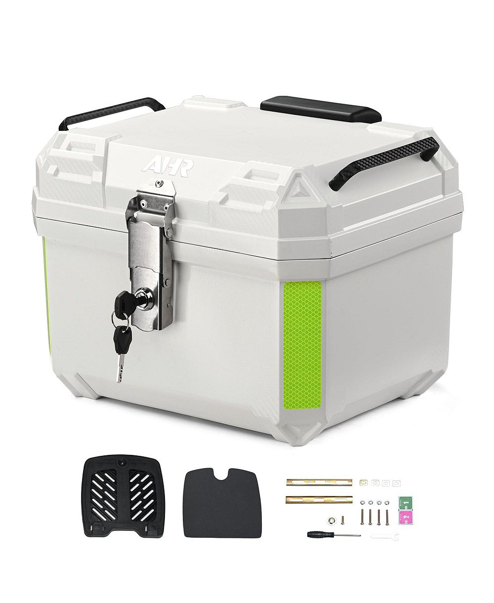Yescom AHR 36L Motorcycle Top Case Tour Tail Box Scooter Trunk Storage Backrest