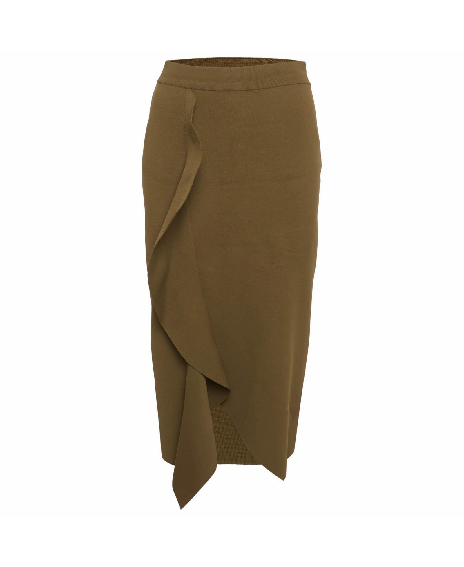 Pre-Owned Alexander Mcqueen Женский Stretch Knit Asymmetric Ruffle Midi Skirt