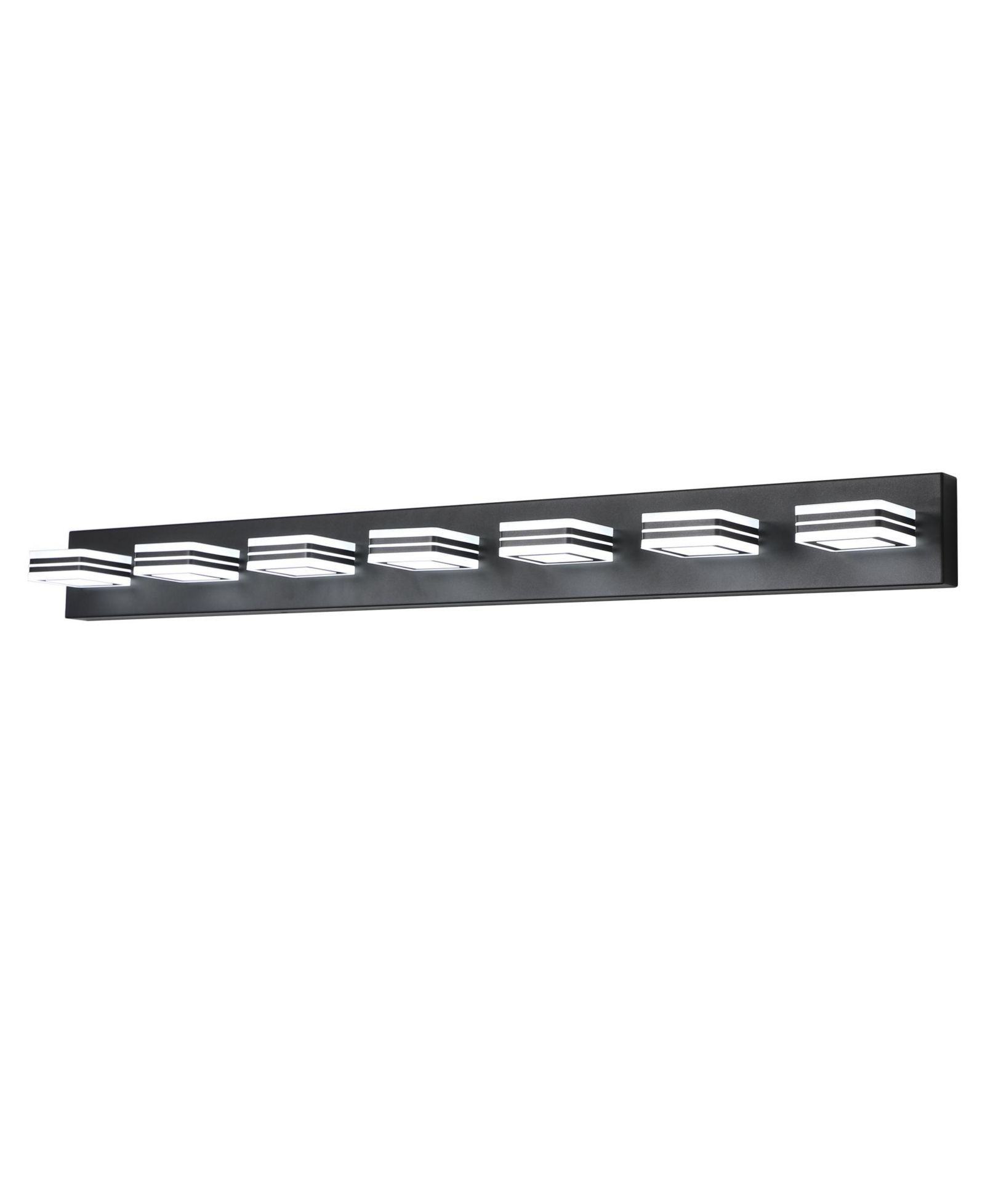 BUSDAYS Modern 7 Light LED Vanity Light 45 Inch Finish Square Acrylic Lampshades Wall Mount for Bathroom Mirror Lighting