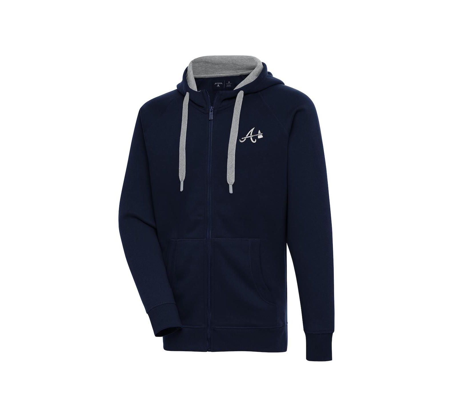 Antigua Мужской флисовый худи Atlanta Braves