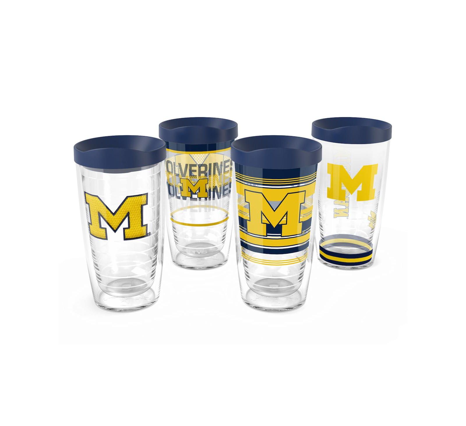 Набор стаканов Tervis Michigan Wolverines 4-Pack 16oz. Classic Tumbler Set