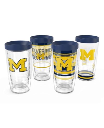 Набор стаканов Tervis Michigan Wolverines 4-Pack 16oz. Classic Tumbler Set