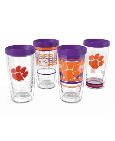 Набор классических стаканов Tervis Clemson Tigers, 4 шт., 16oz.