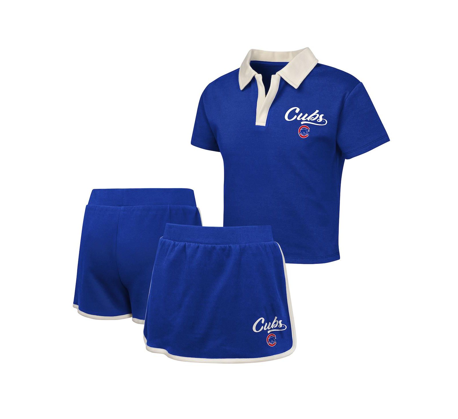 Outerstuff Детская джерси-поло и юбка-шорты Chicago Cubs Royal