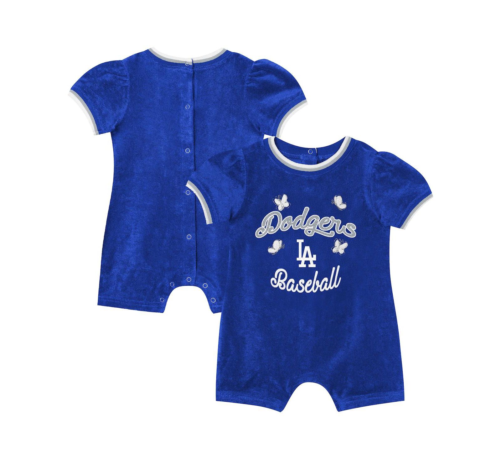 Outerstuff Baby Girls Royal Los Angeles Dodgers Wind-Up Coverall