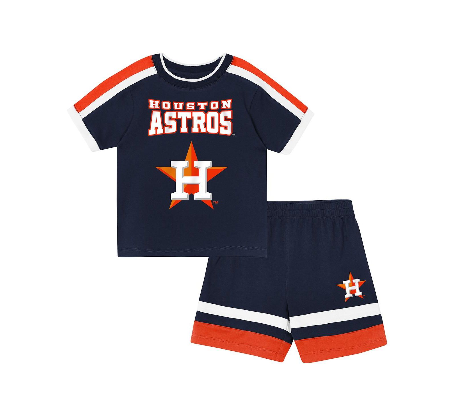 Комплект из футболки и шорт Outerstuff Toddler Navy Houston Astros Ground Ball