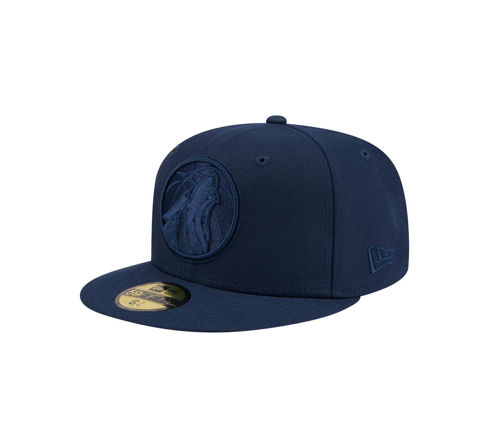 New Era Men's Navy Minnesota Timberwolves Tonal Color Pack 59FIFTY Fitted Hat