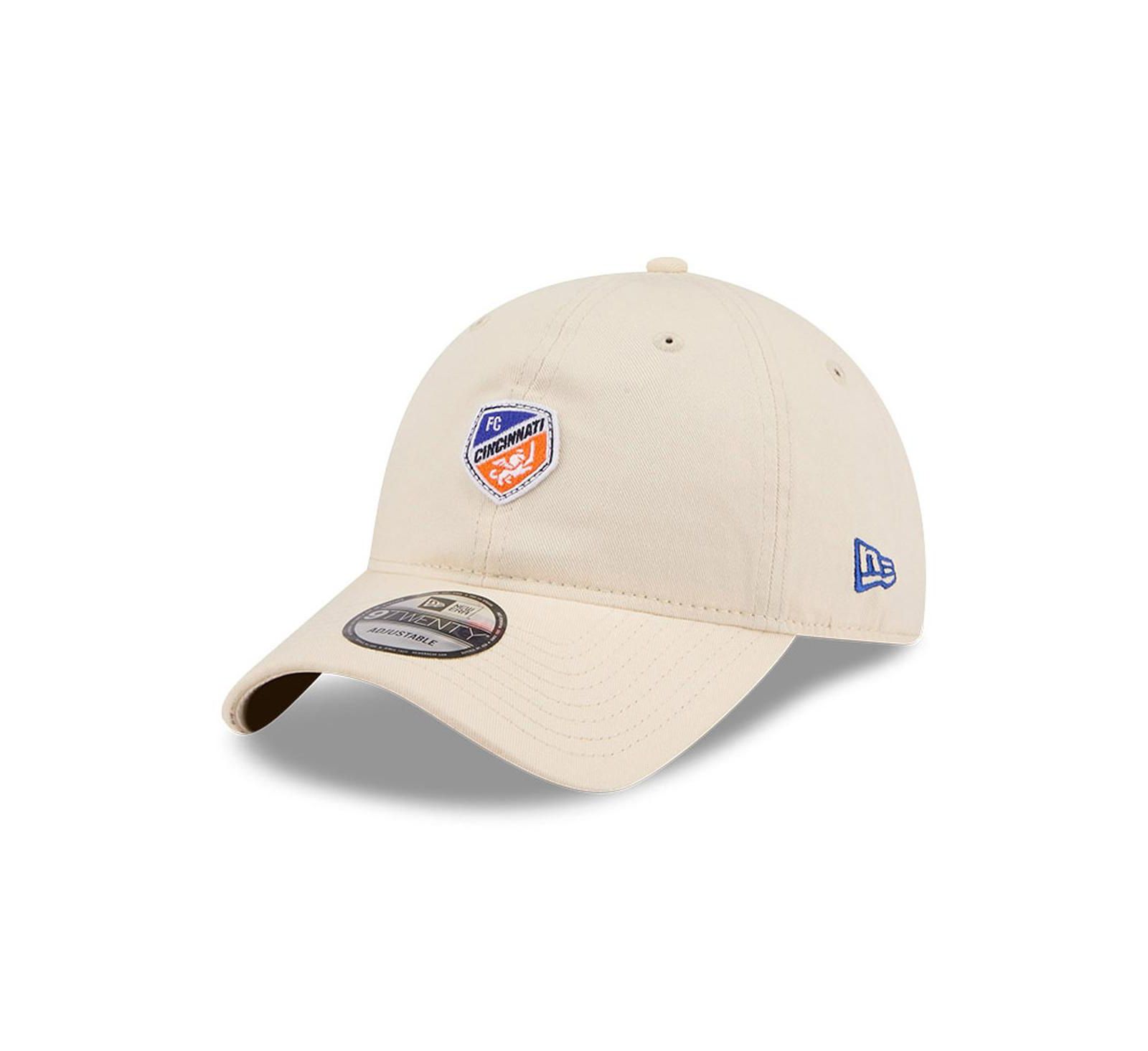 New Era Men's Beige FC Cincinnati Micro Team Logo 9TWENTY Adjustable Hat