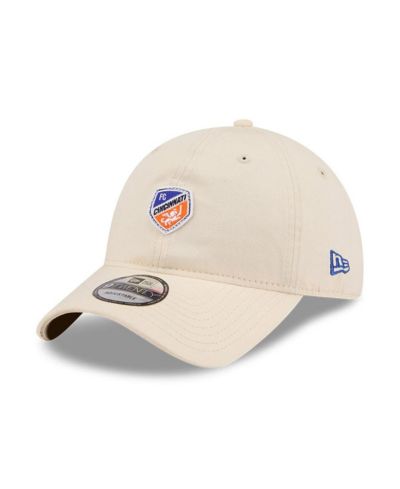 Мужская бежевая кепка New Era FC Cincinnati Micro Team Logo 9TWENTY, регулируемая