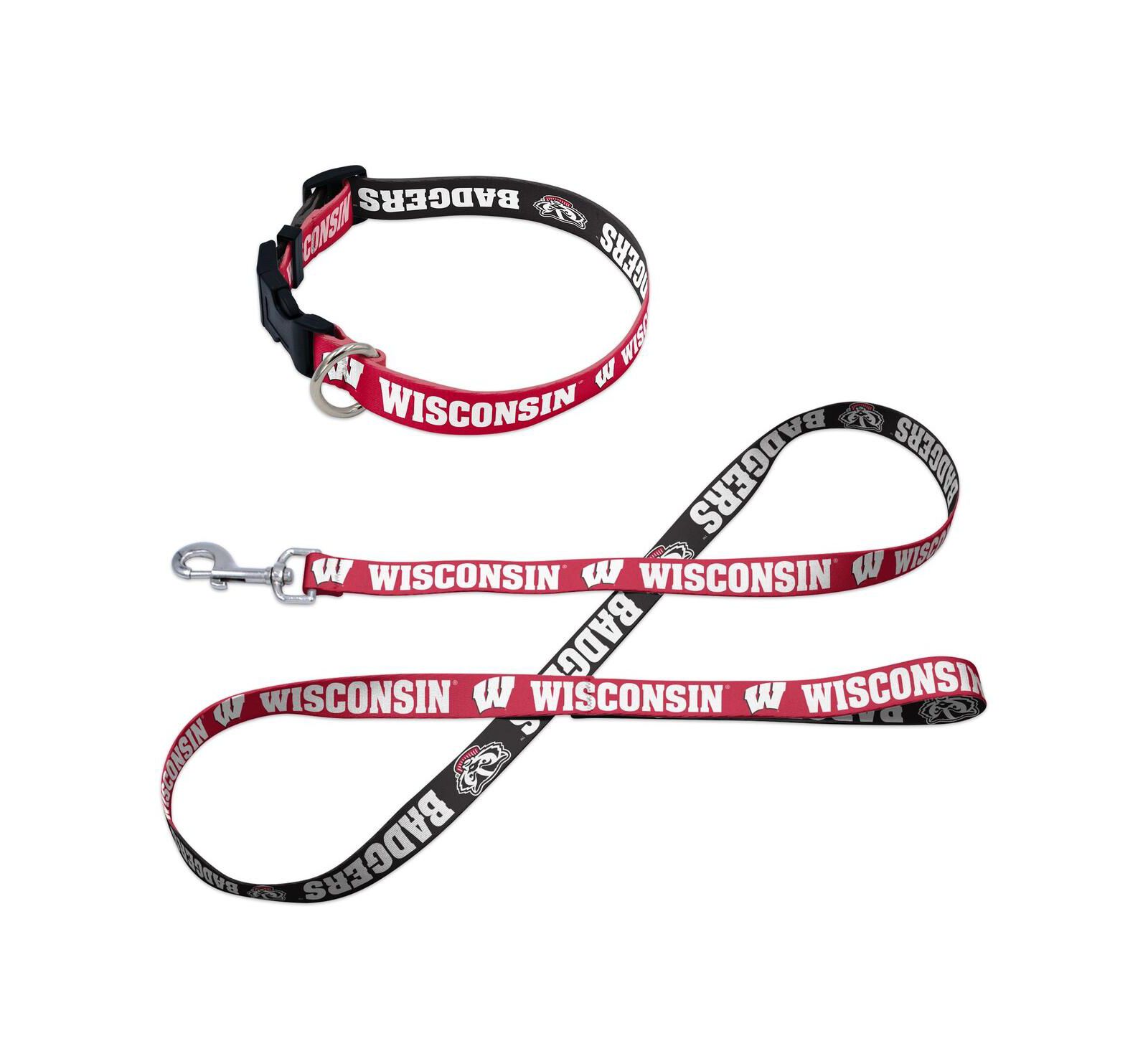 Wincraft Wisconsin Badgers Pet Leash and Collar Set