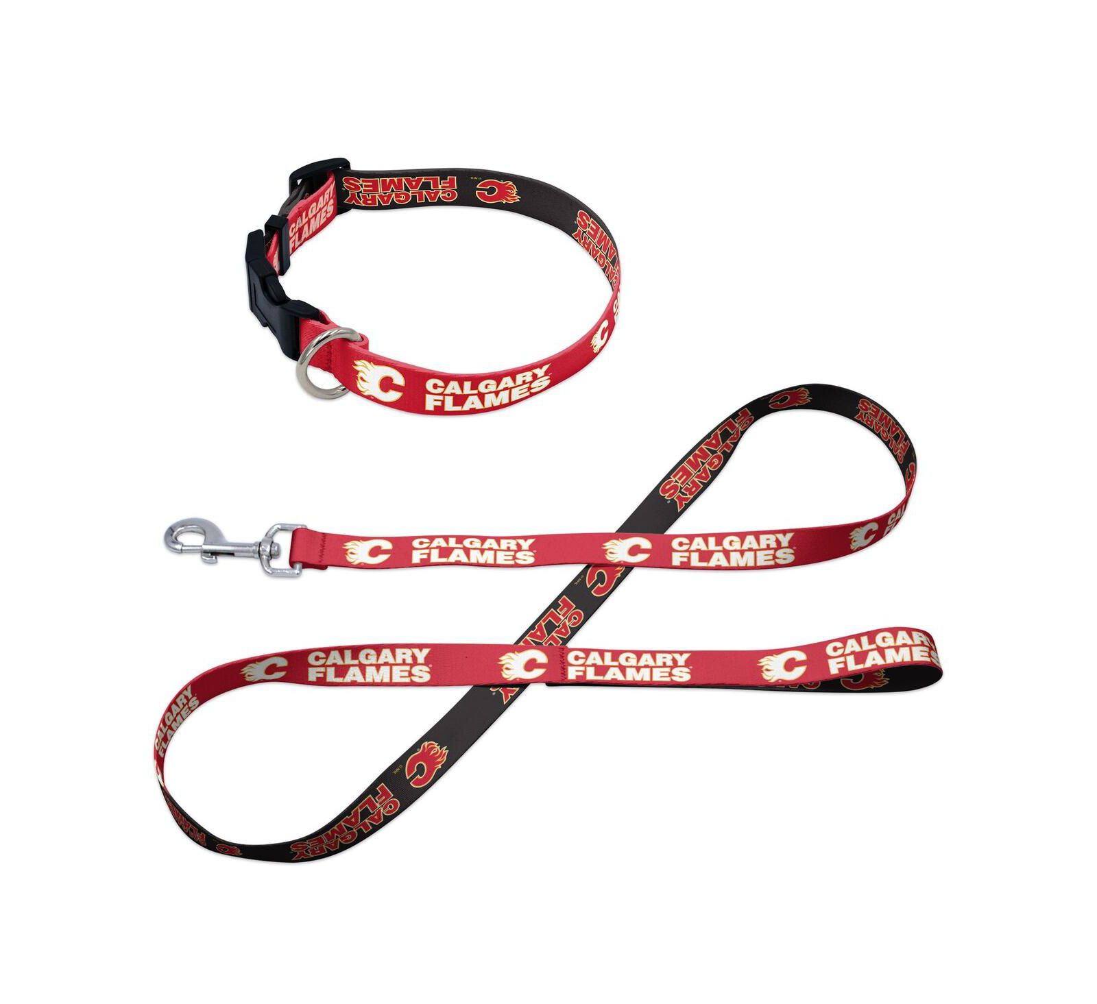 Wincraft Calgary Flames Pet Leash and Collar Set