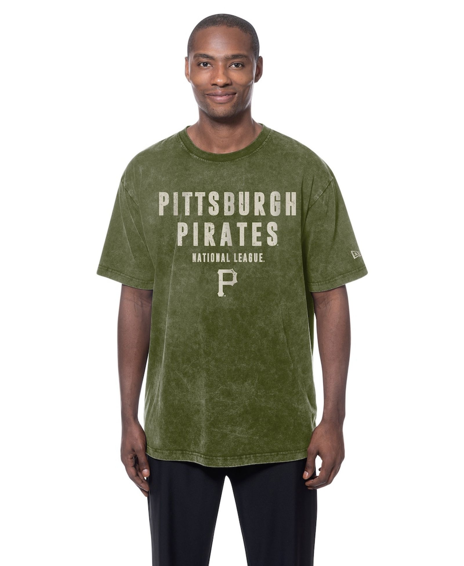 New Era Мужская футболка Pittsburgh Pirates 2026 Armed Forces Day, оливковая