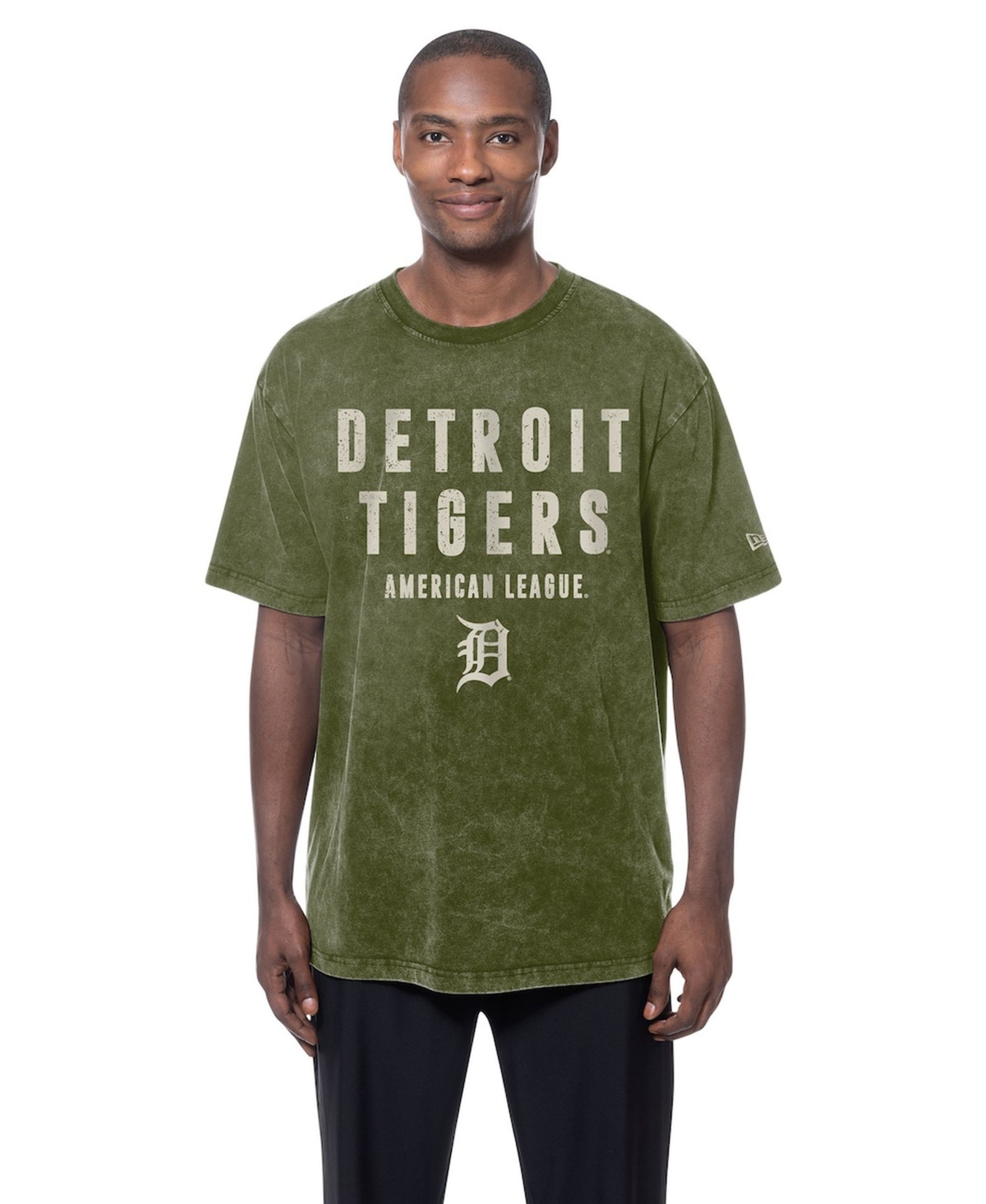 New Era Мужская футболка Detroit Tigers 2026 Armed Forces Day Olive