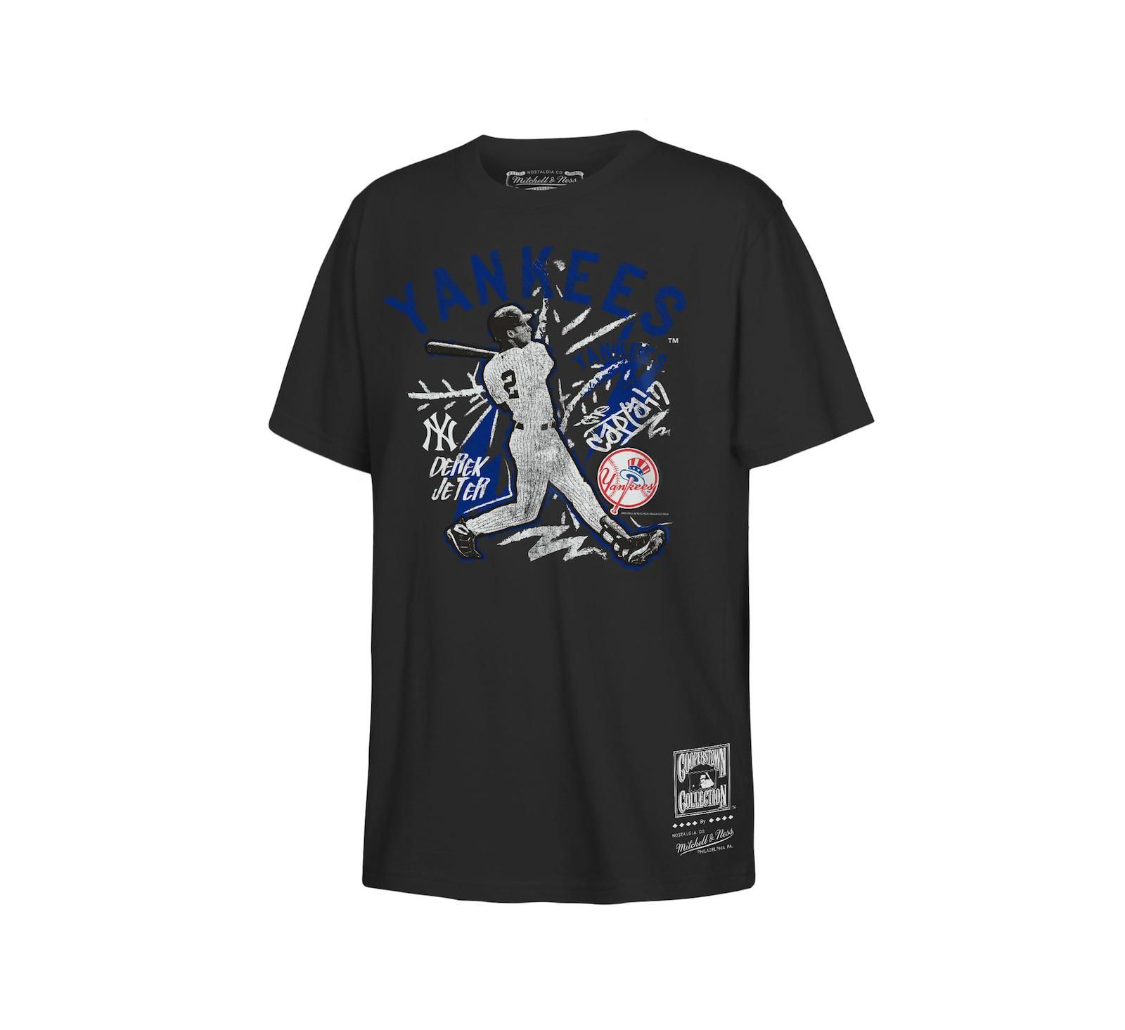 Mitchell & Ness футболка Derek Jeter Black New York Yankees Chalked Up для мальчиков и девочек
