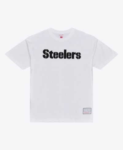 Mitchell & Ness Мужская белая футболка Pittsburgh Steelers Monochrome
