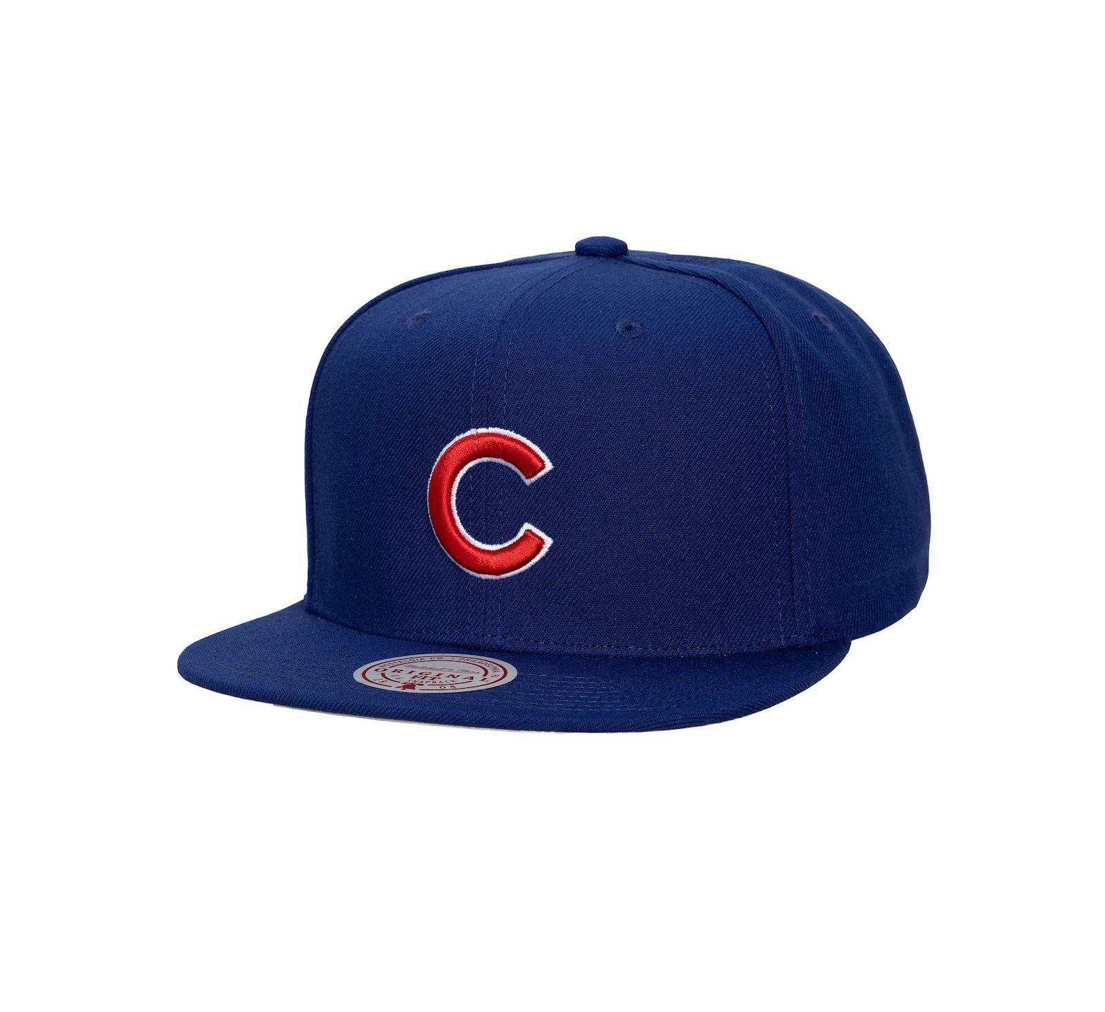 Mitchell & Ness Мужская и женская кепка Snapback Chicago Cubs с боковым логотипом, Royal