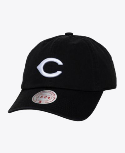 Mitchell & Ness Men's and Women's Black White Cincinnati Reds 1904 Strapback Adjustable Hat