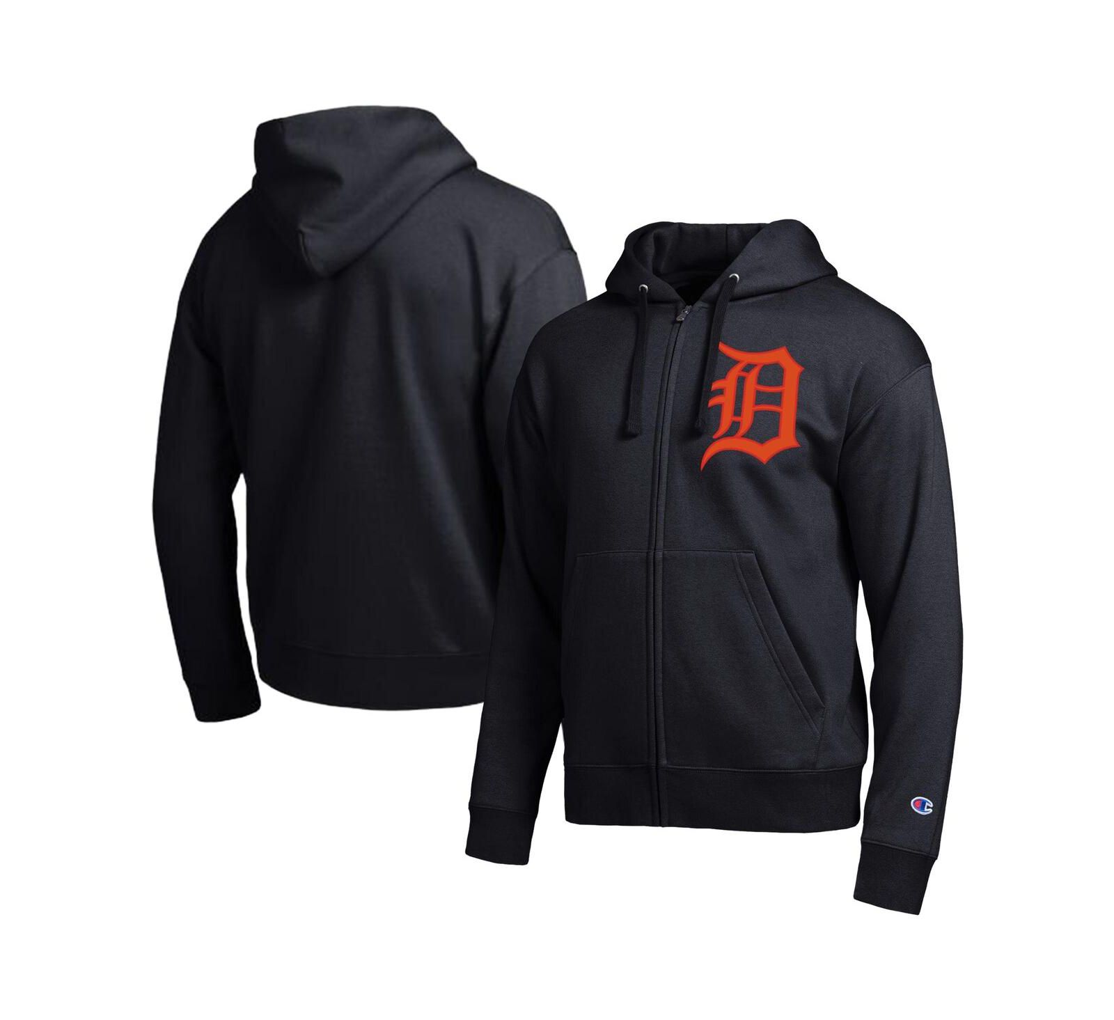 Мужское худи Champion Detroit Tigers All-Star с полной молнией, черное