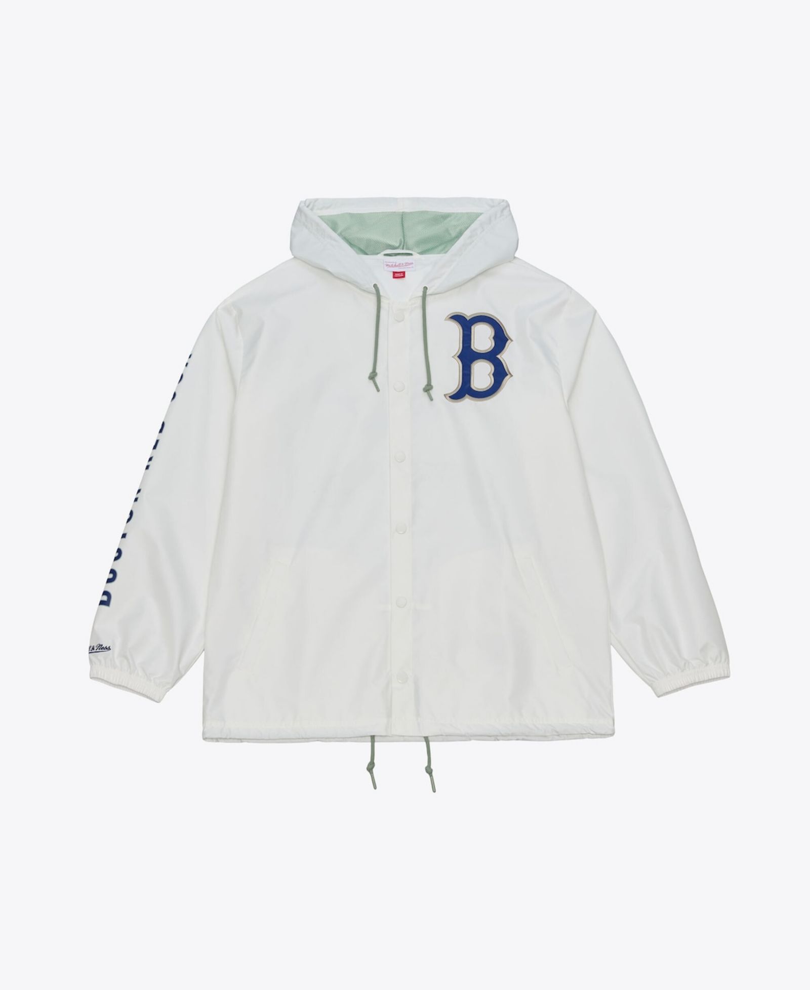 Ветровка Mitchell & Ness Men's White Boston Red Sox Yacht Rock Coaches Full-Snap Hooded