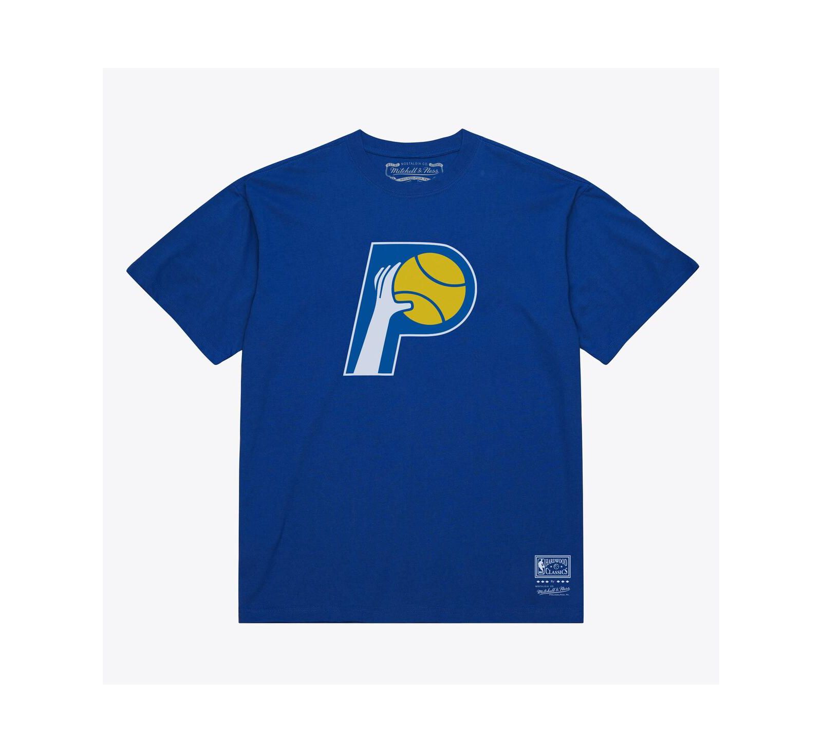 Футболка Mitchell & Ness Men's and Women's Royal Indiana Pacers Hardwood Classics Arch