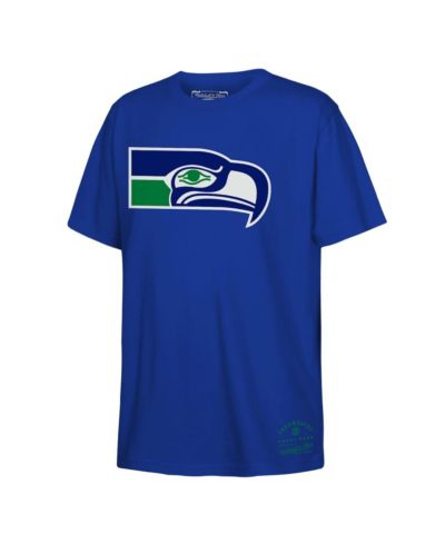Детская футболка Mitchell & Ness Royal Seattle Seahawks Retro Logo