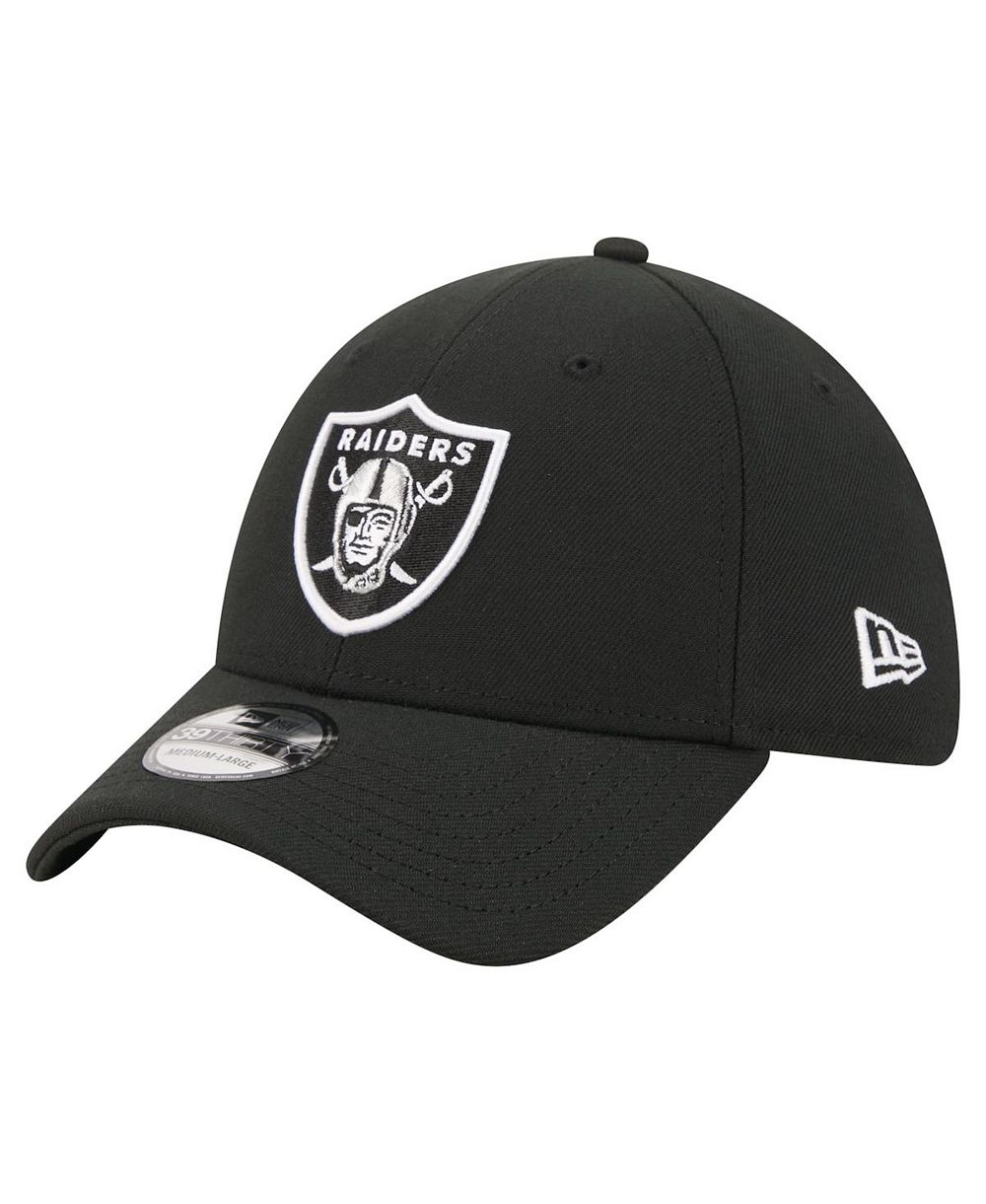 New Era Men's Black Las Vegas Raiders Core Team 39THIRTY Flex Hat