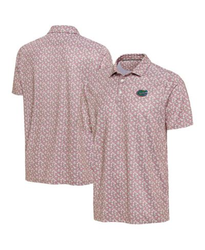 Antigua Men's Pink Florida Gators Desert Dry Dogwood Polo Shirt