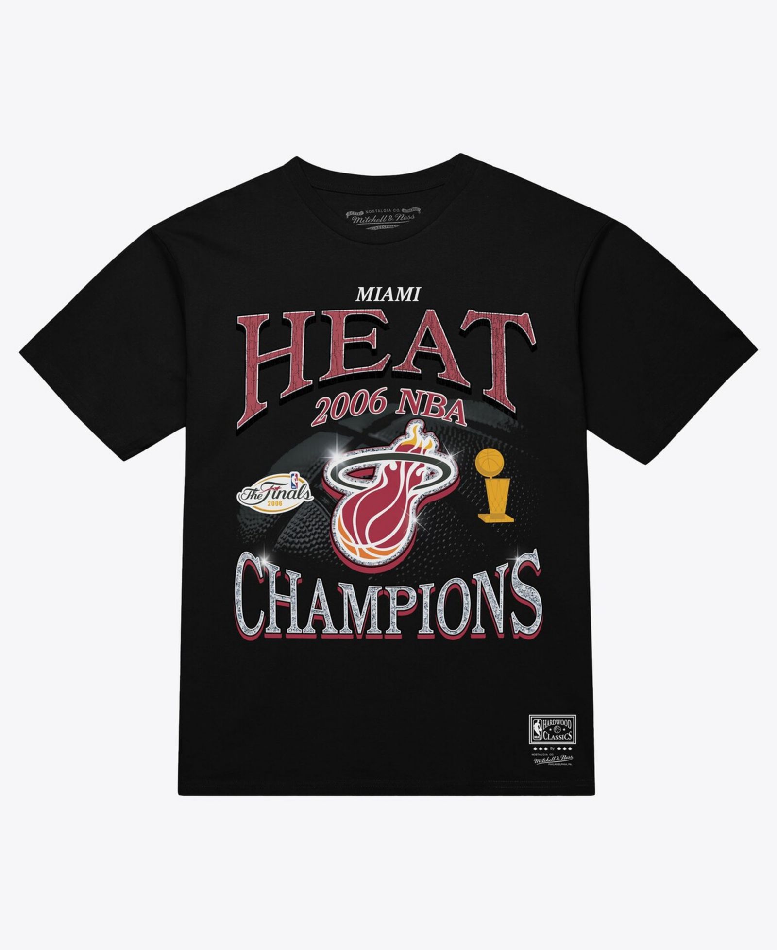 Мужская футболка Mitchell & Ness Black Miami Heat Champions Era