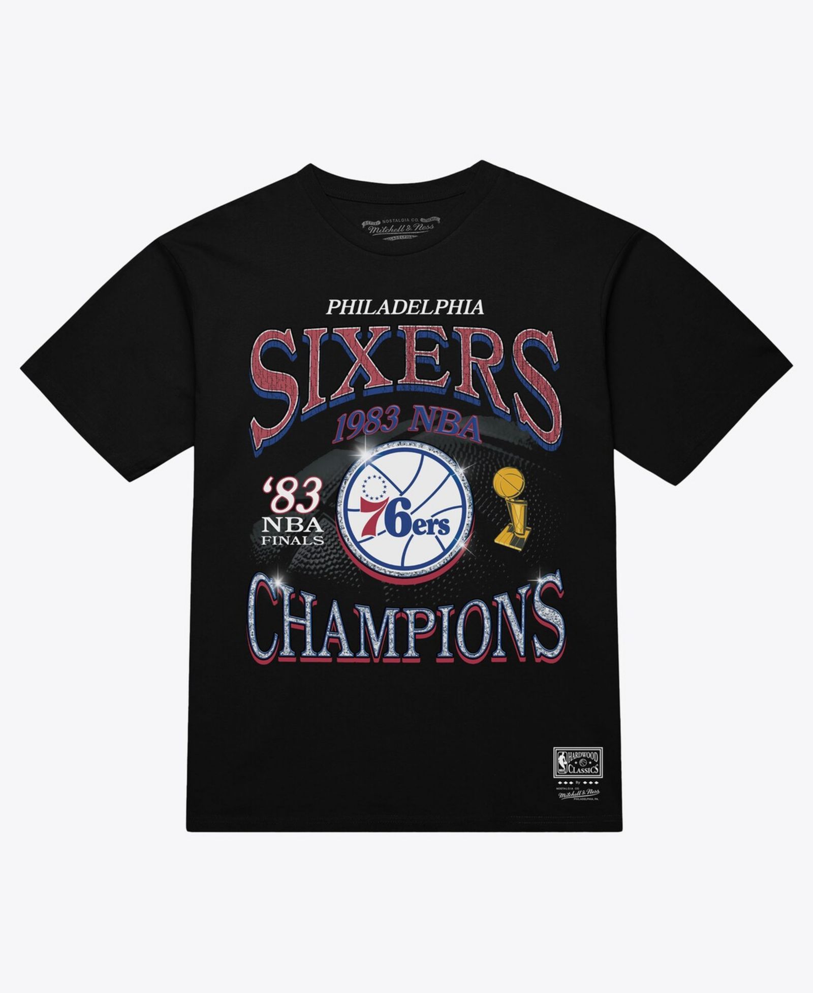 Mitchell & Ness Men's Black Philadelphia 76ers Champions Era T-Shirt