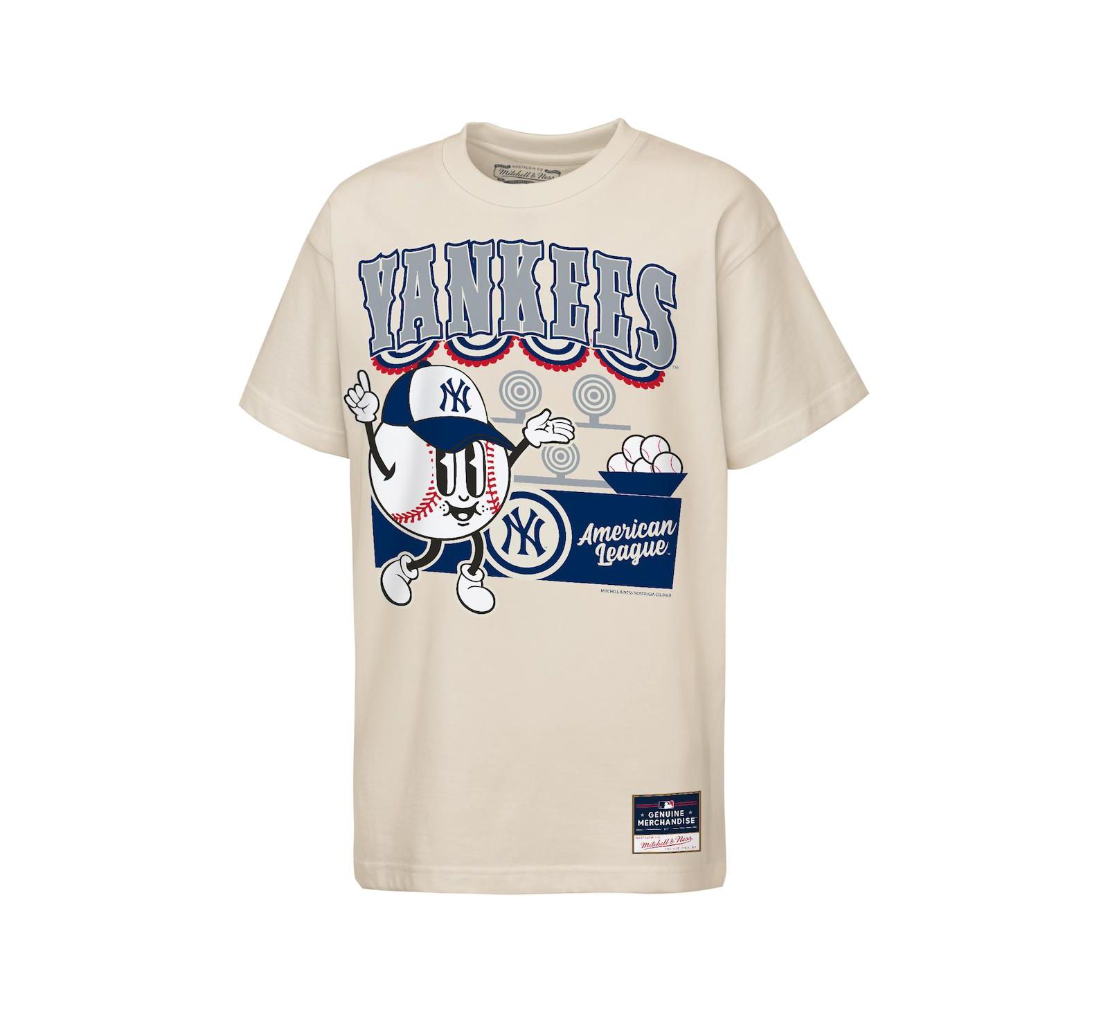 Mitchell & Ness Детская футболка New York Yankees Step Back Up Mascot, кремовый