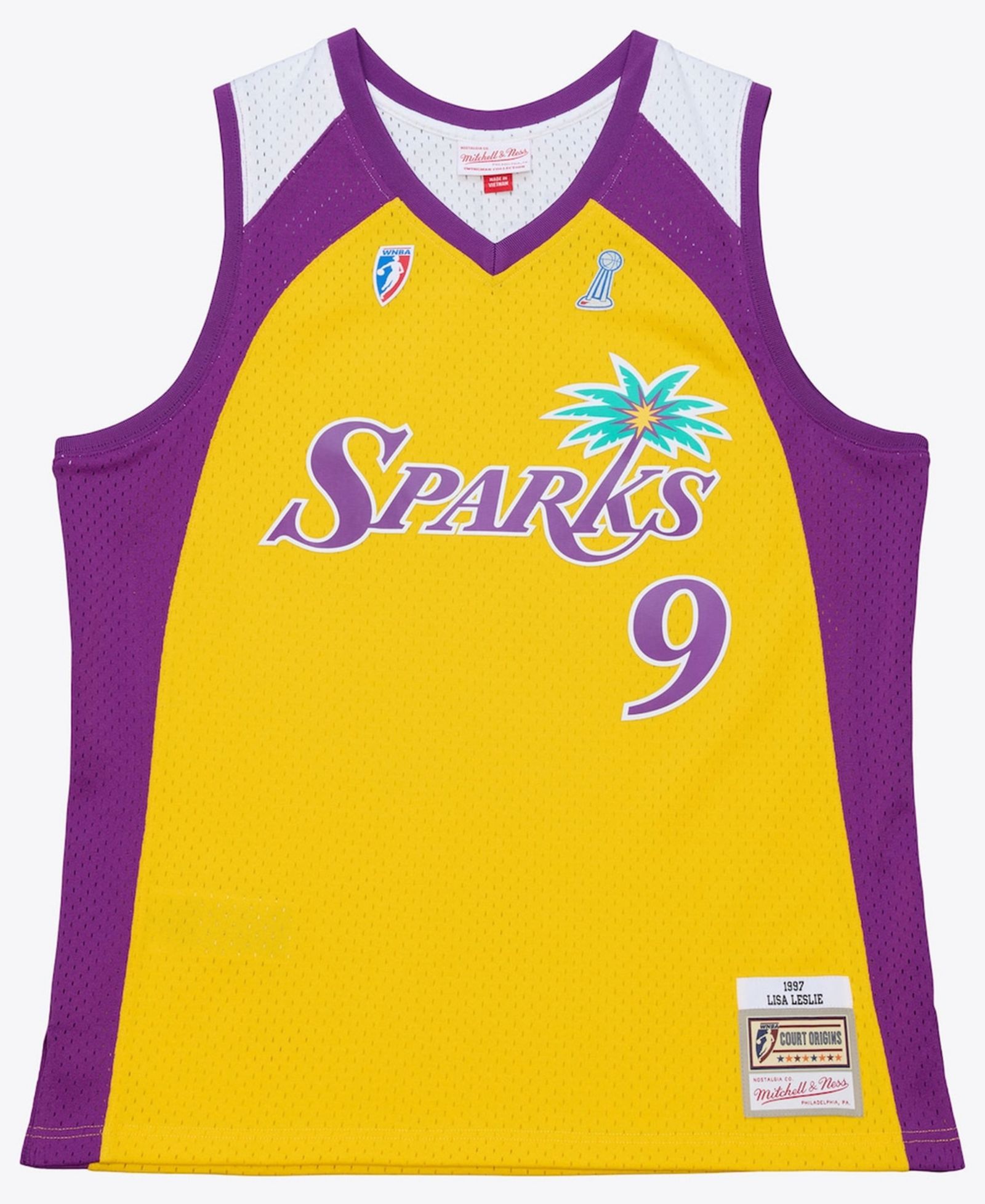 Mitchell & Ness джерси Swingman Lisa Leslie Лос-Анджелес Спёркс золотого цвета для мужчин и женщин