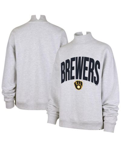 '47 Brand Женский свитшот Heather Gray Milwaukee Brewers Subtle Muse Mock Neck