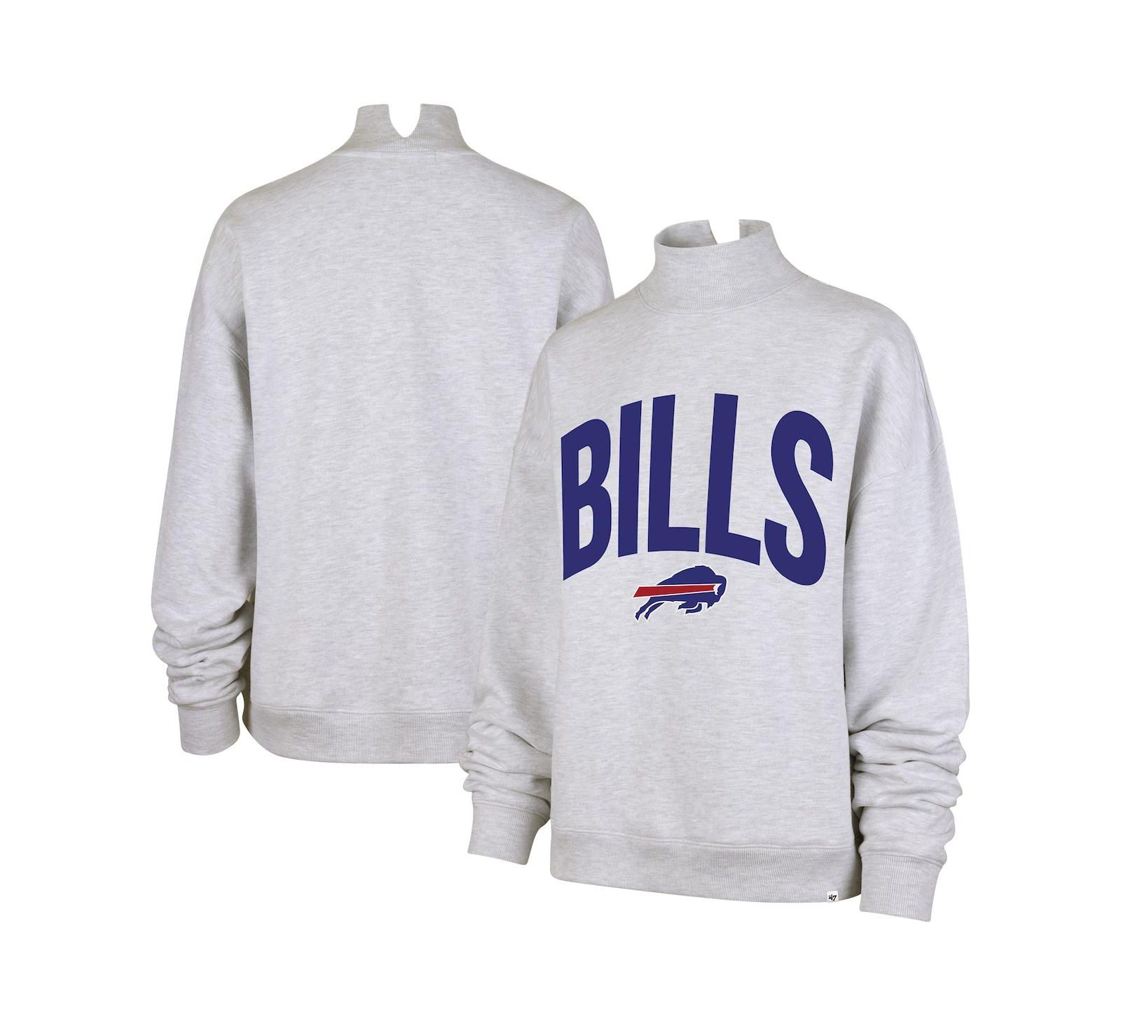 '47 Brand Women's Gray Buffalo Bills Subtle Muse Mock Neck Sweatshirt
