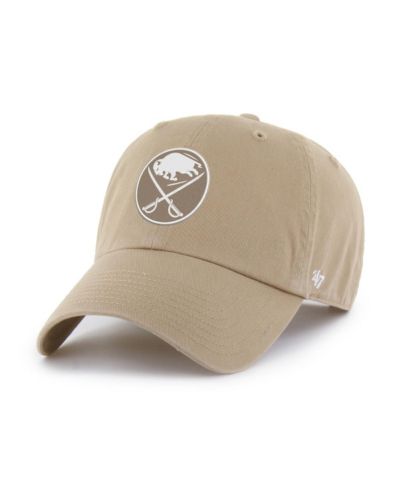 '47 Brand Men's Khaki Buffalo Sabres Logo Clean Up Adjustable Hat