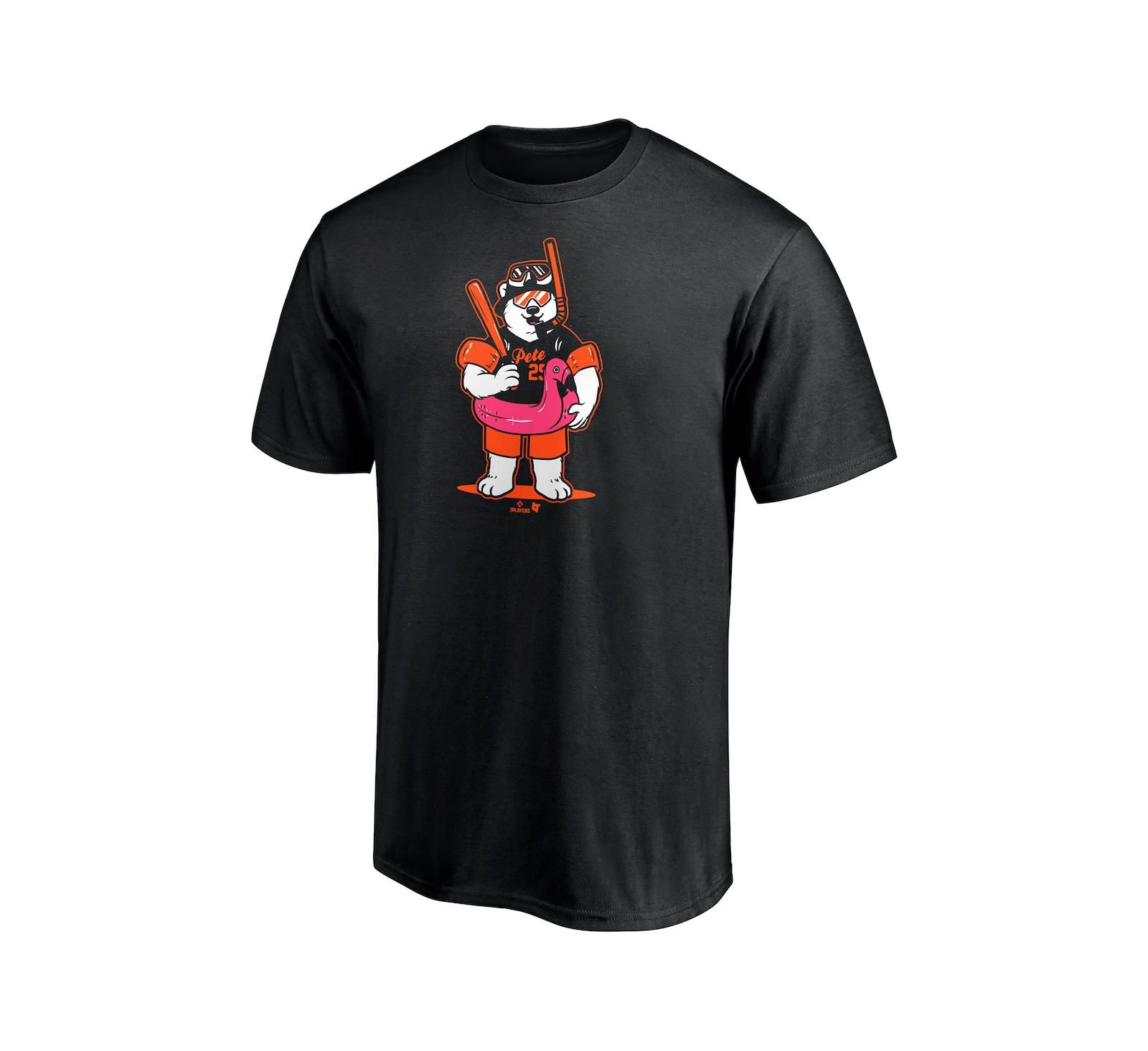 Мужская футболка BreakingT Pete Alonso Black Polar Splash Graphic