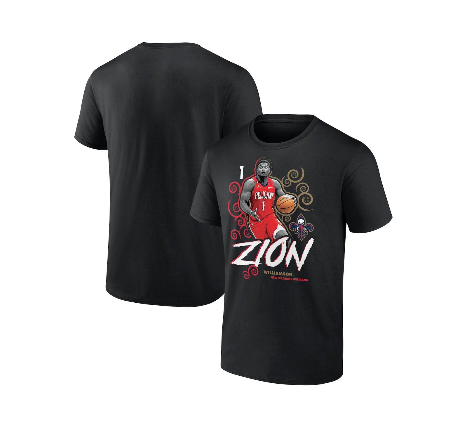 Мужская футболка Fanatics Mto Label Zion Williamson Black New Orleans Pelicans Competitor
