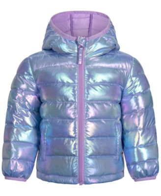 S Rothschild & CO Toddler Girls' 2T-5T  Iridescent Midweight Packable Jacket