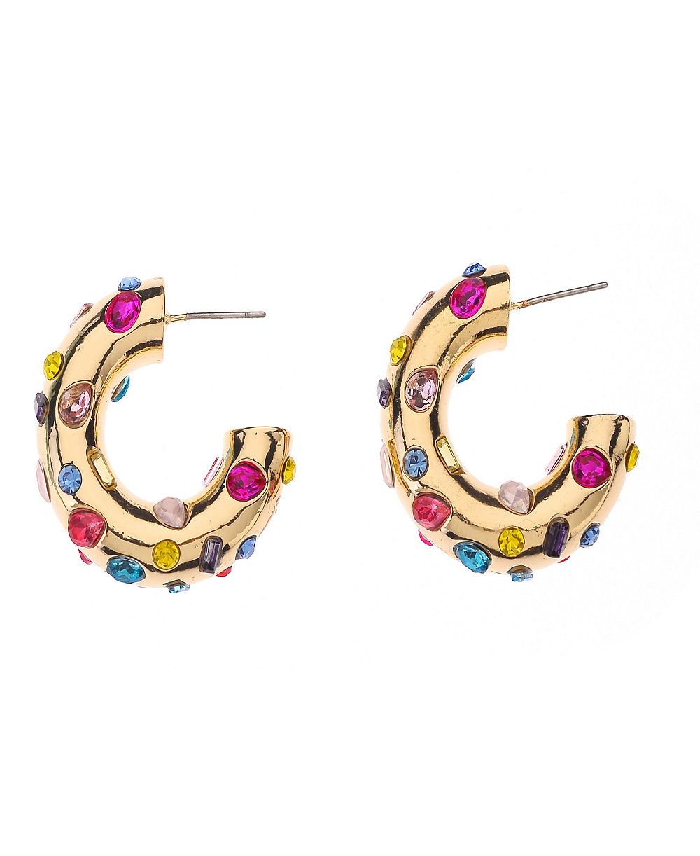 Серьги-гвоздики Nicole Miller Gold-Tone Small Hoop