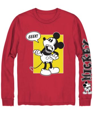 Мужской Hybrid Apparel Mickey Mouse Long-Sleeve Crewneck T-Shirt