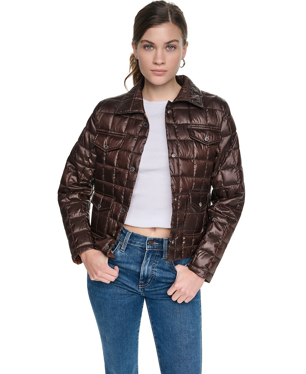 DKNY Jeans Women's Box Quilt Lightweight Jacket