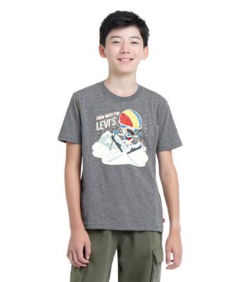 Levi's Boys' 8-20 Graphic-Heathered Skiing Snow Cone T-Shirt